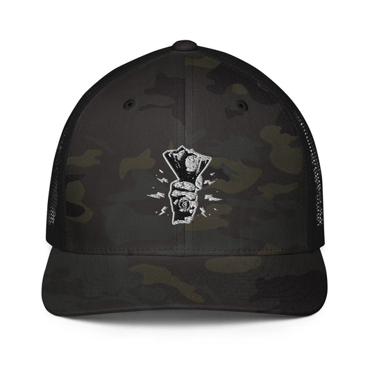 Intentional - Flexfit Trucker Hat - Black Multicam