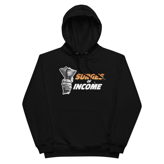 Surges of Income - Premium Classic Hoodie (Double Sided) - Black